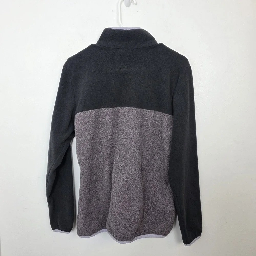 Columbia Gray Purple Benton Springs Fleece Half Snap Outdoor Pullover Size M‎
